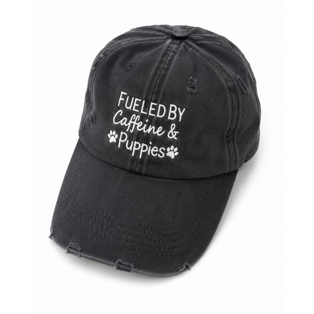 David And Young Pineapple Hat Black Distressed Cotton Strapback Baseball Cap